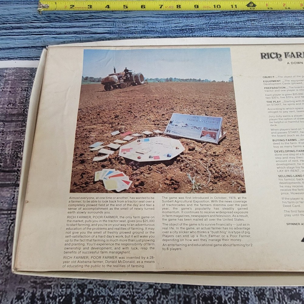 Vintage Board Game Rich Farmer Poor Farmer