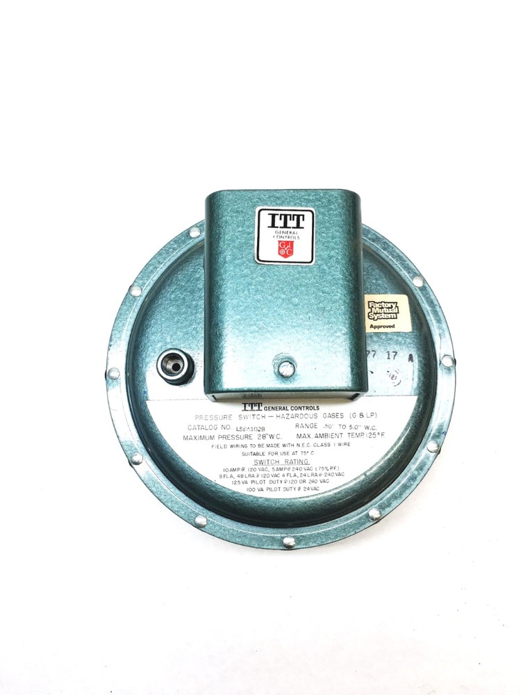 ITT Pressure Switch L58A102B NOS