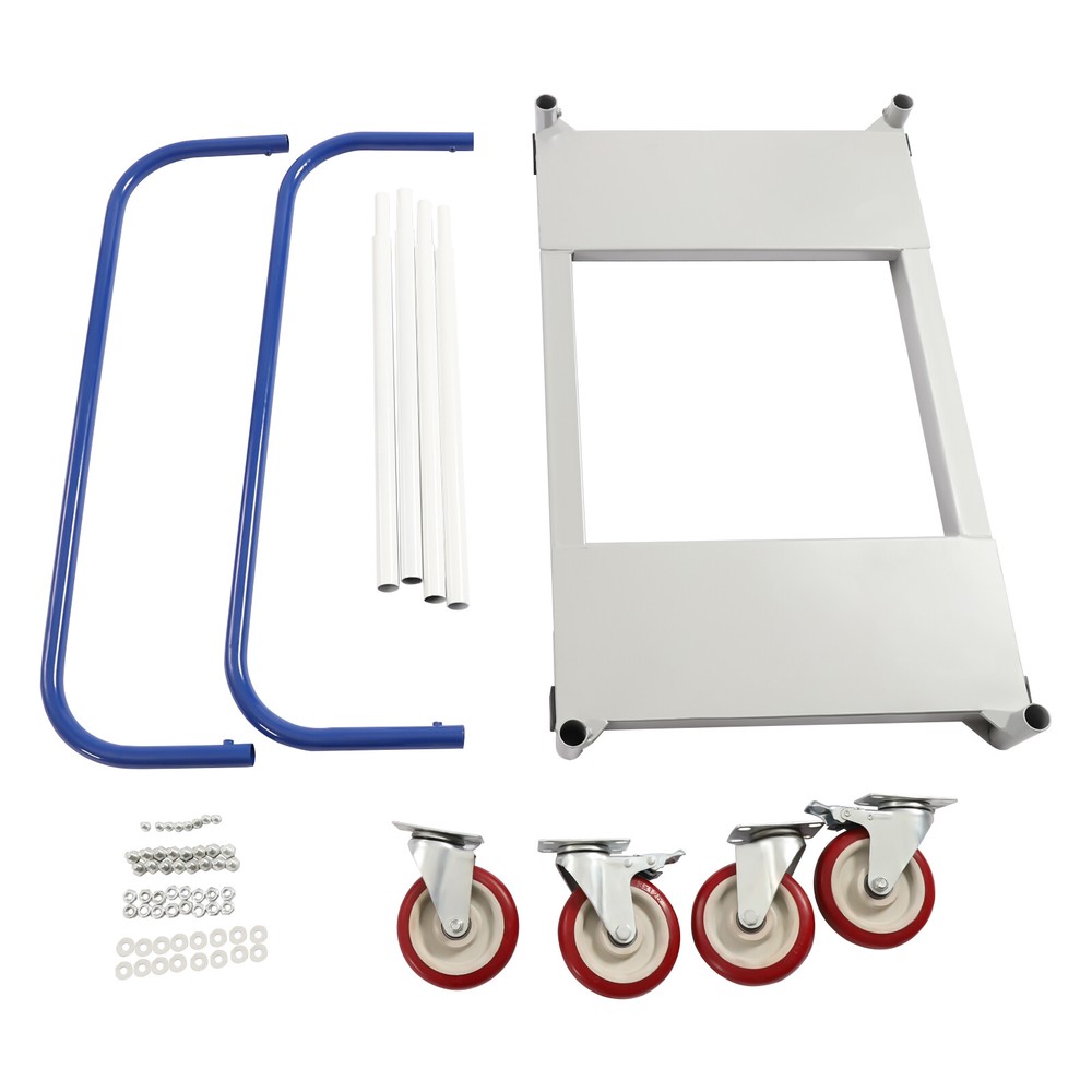 1500 lbs Professional Panel Cart Dolly Rectangular Low Noise with 5inch Casters