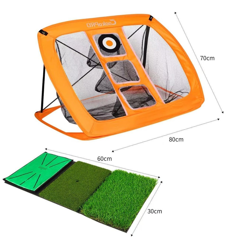 Golf Chipping Net Set,Pop Up Net with Durable Rubber Training Mat,10 Golf Tee...
