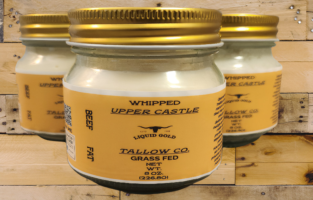 Whipped Grass-Fed Beef Tallow – 3-Pack (8 oz Jars)