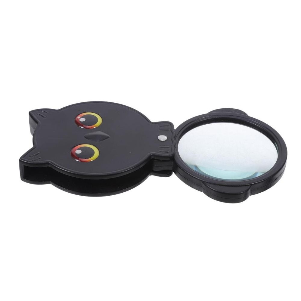 Owl Pocket Loupe Rotating Folding Magnifier Compact Travel Reader Tool