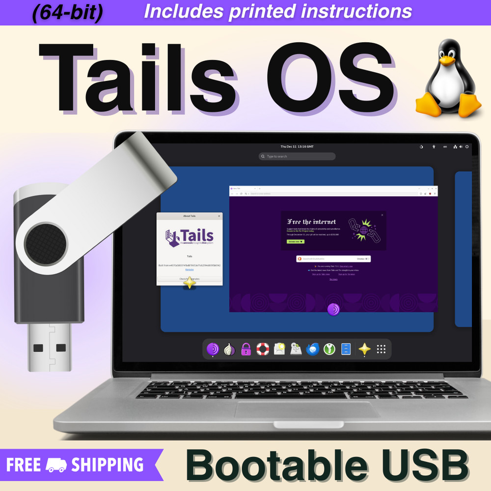Tails OS Linux Live Bootable USB - Anonymous OS For Secure Private Browsing