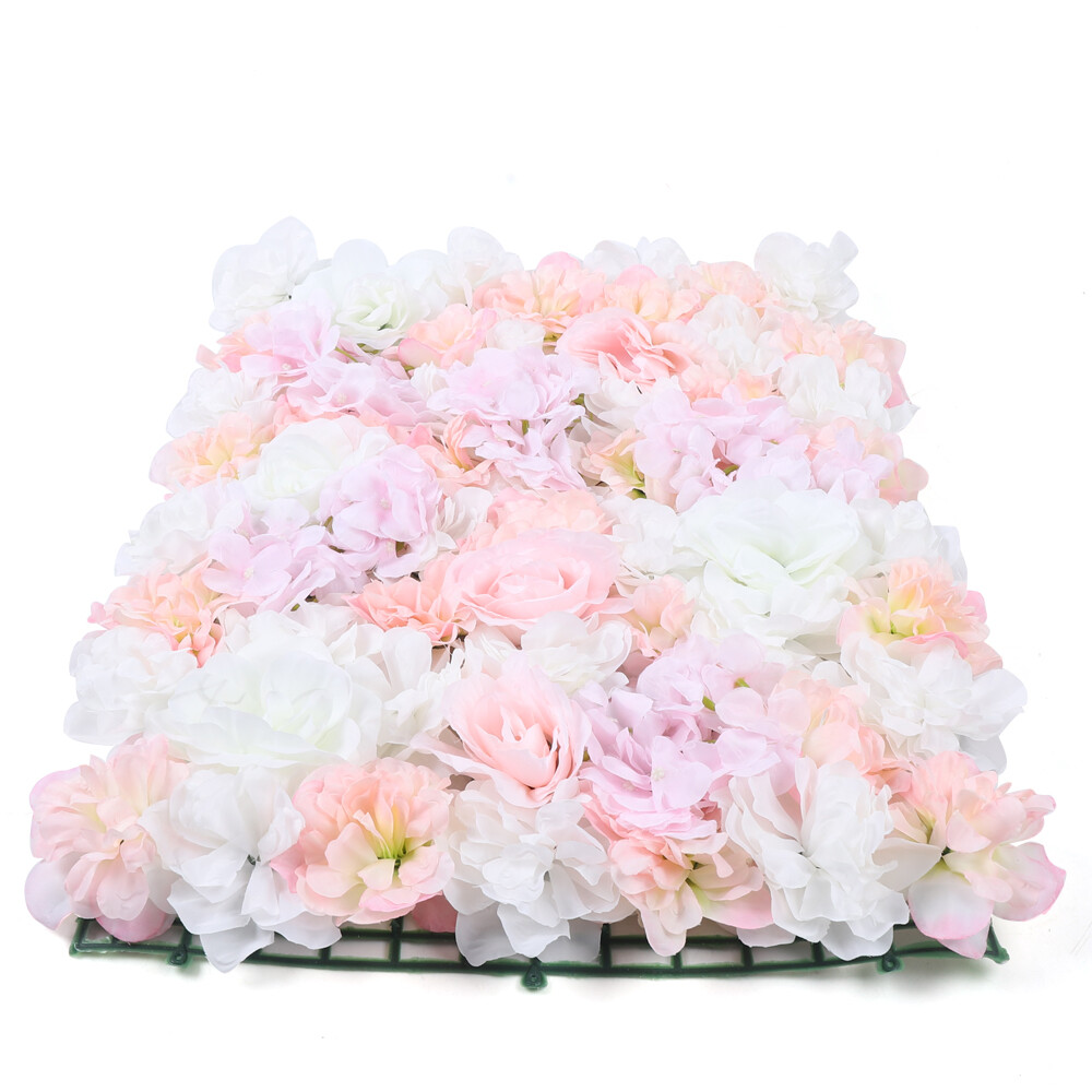 For Wedding Background Decor 20pcs Artificial Silk Flower Wall Board 60x40cm