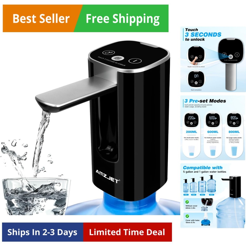 Water Dispenser for 5 Gallon Bottle with Digital Display, 4 Dispense Modes, P...