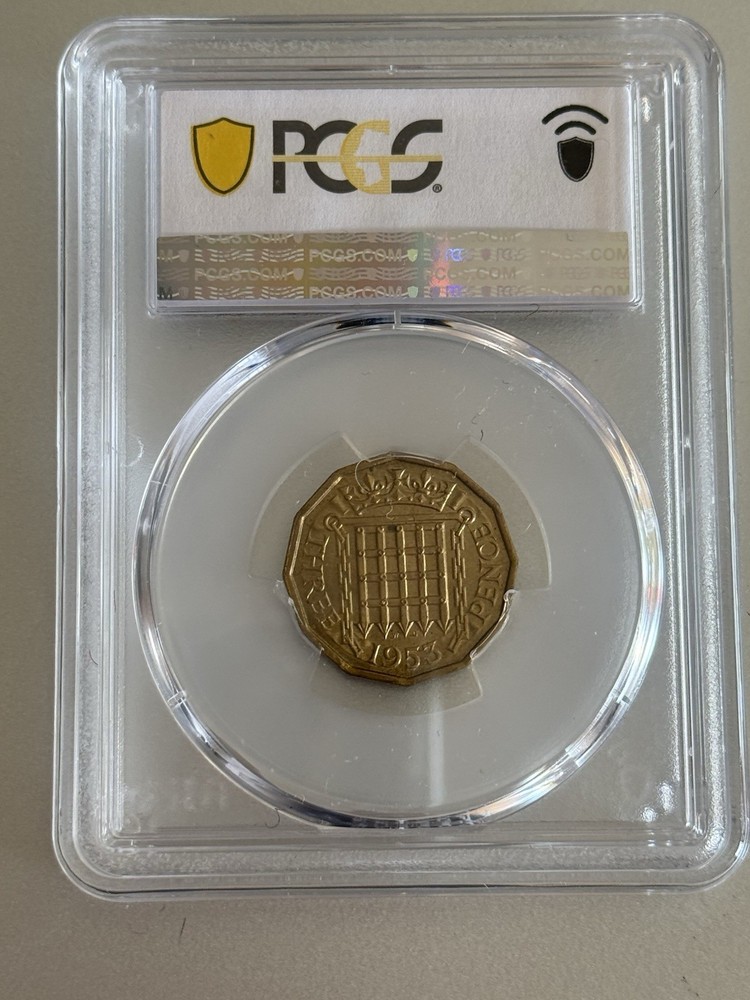 1953 Great Britain 3D 3 Pence S-4152 PCGS MS64