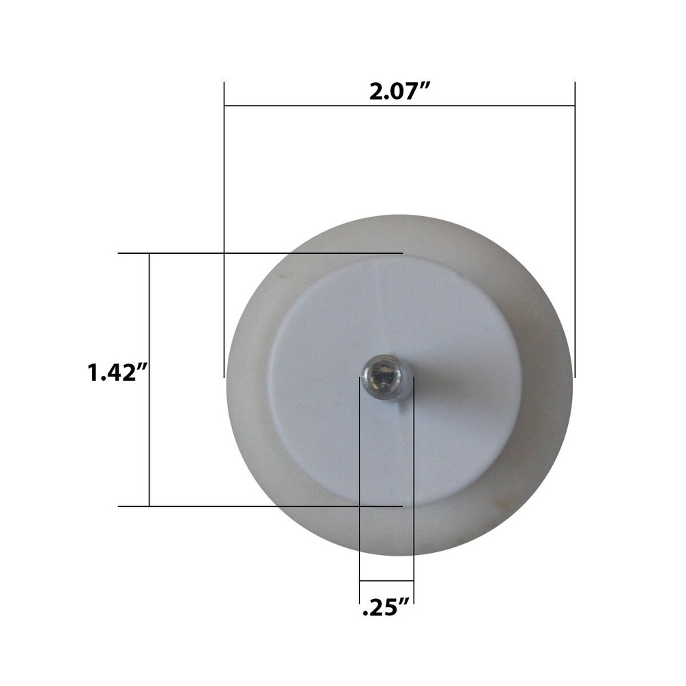 Large Plastic Bumper Pool Post - White