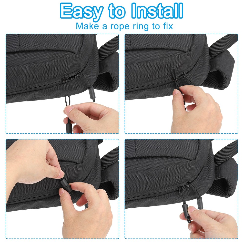 Replacement Zipper Pull Cord, 20Pcs Nylon Zipper Puller Slider, Dark Green