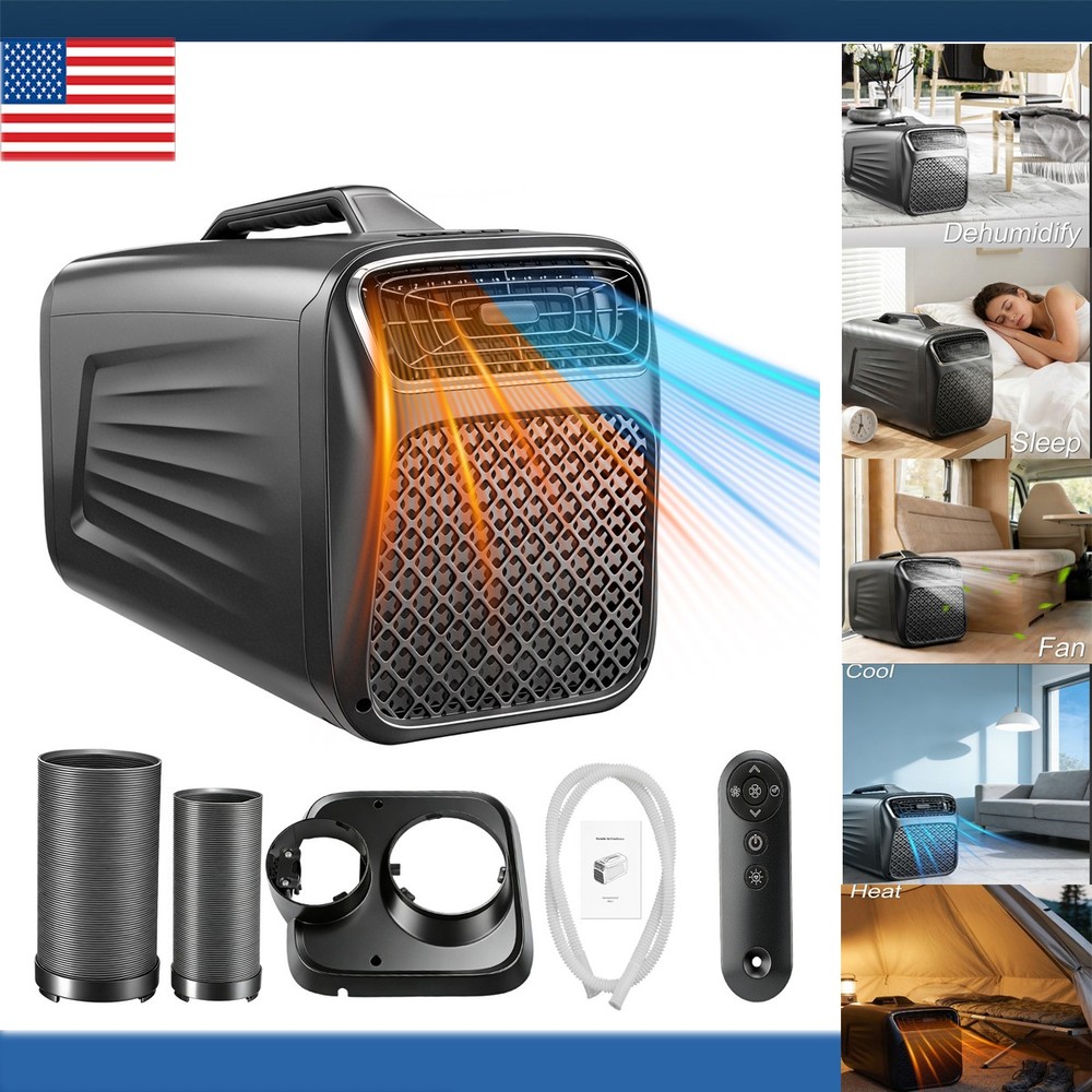 1500W 110V Portable Air Conditioner Fast Cooling & Heating For Indoor/Camping RV