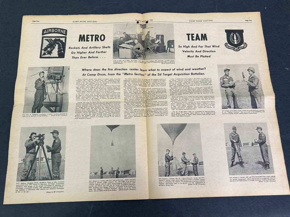 1965 US 1st Army Camp Drum Base Newspaper