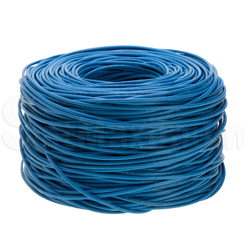 CAT6 500ft UTP Ethernet Network Cable Blue 23AWG LAN Solid Bulk Wire