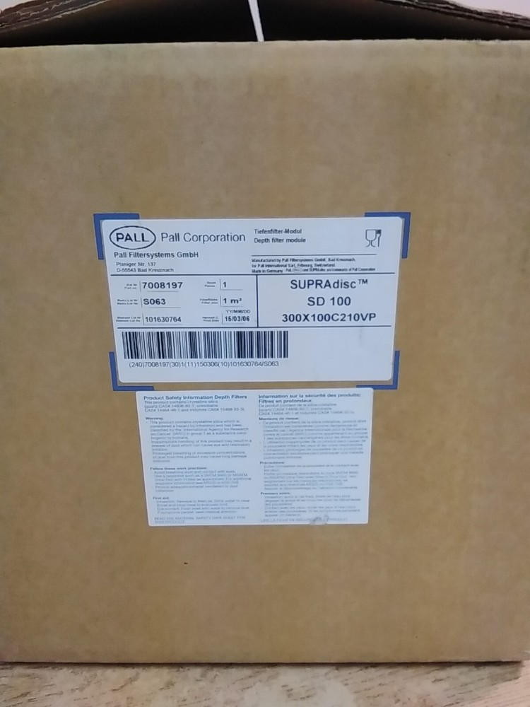 Pall Supradisc SD100B300X100C210VP Depth Filter Module