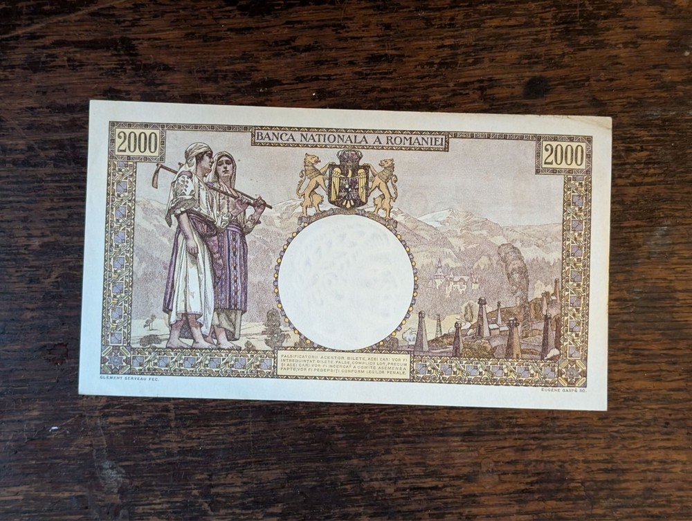 Romania 2000 lei 1941 64 PMG UNC banknote