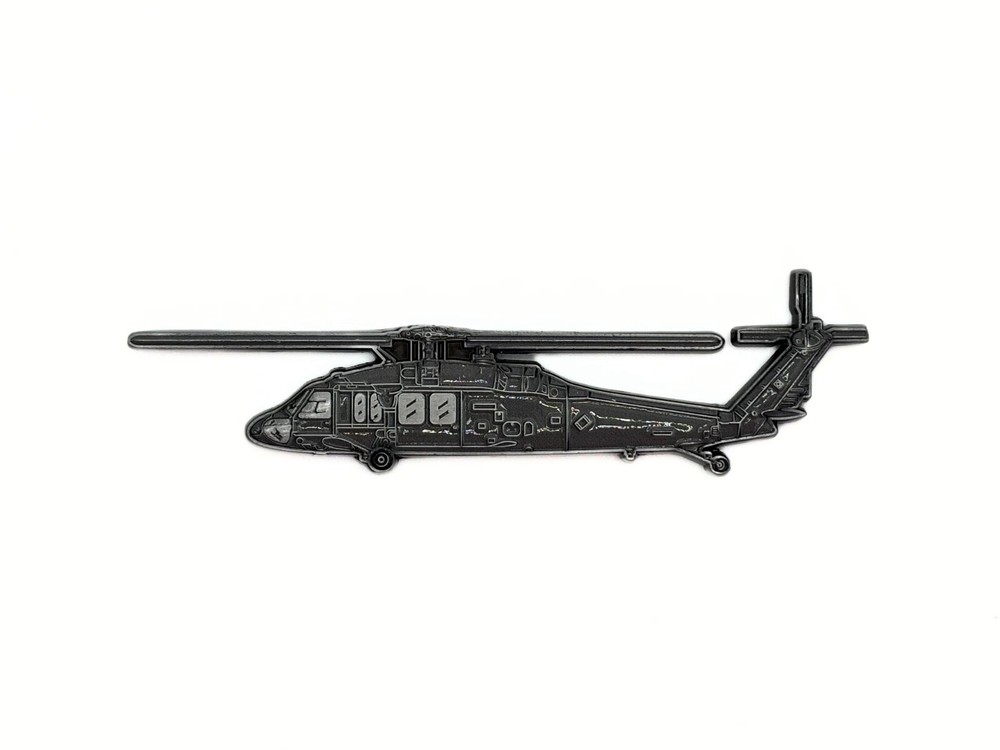 Army Aviator Veteran - Blackhawk Shaped Challenge Coin