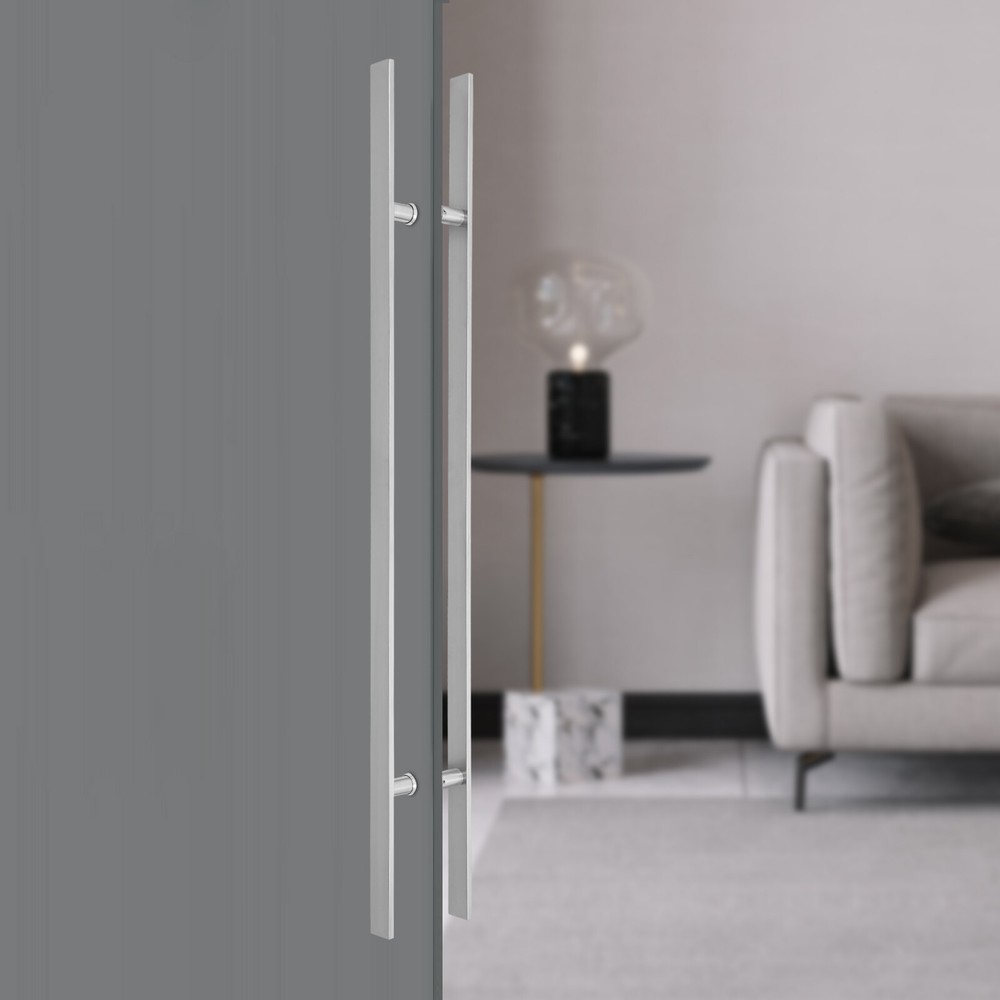 Double Sided Stainless Steel Door Handle Commercial H Shape Door Pull Handle