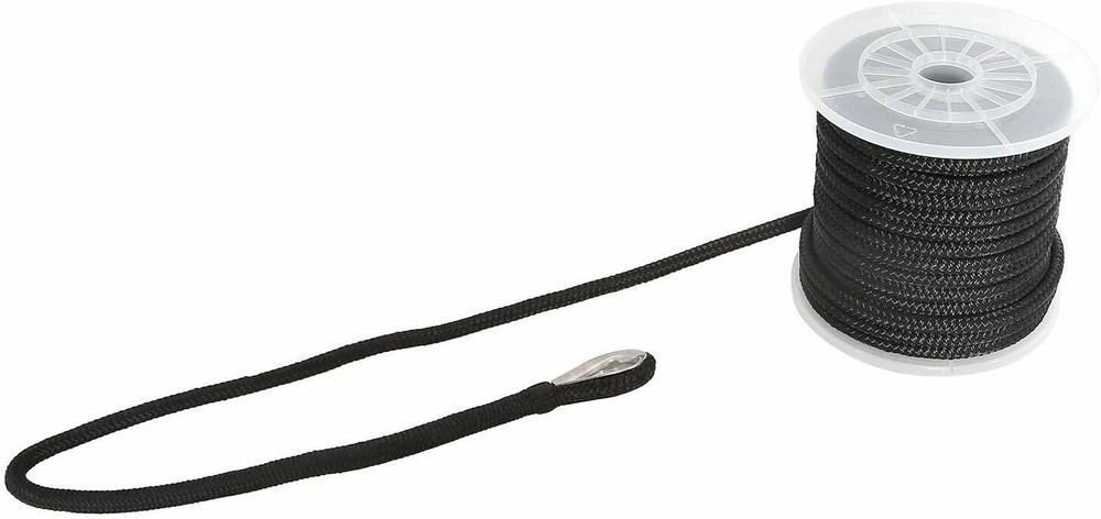 NovelBee 1/2"X 150' Double Braid Nylon Anchor Line with Stainless Thimble