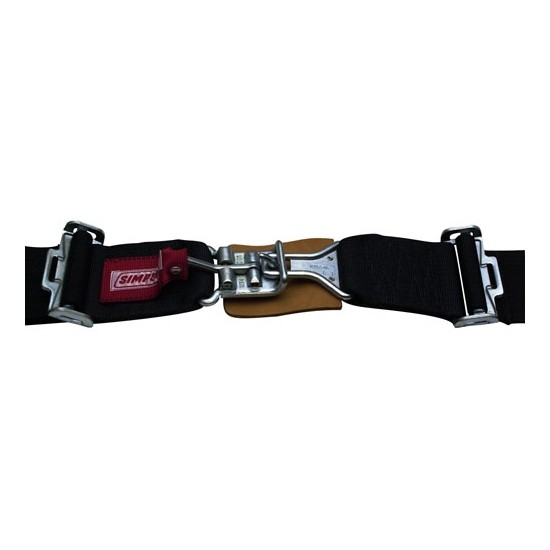 Simpson 29002BK Black Wrap-Around Lap Belt, Latch & Link, Pull Up