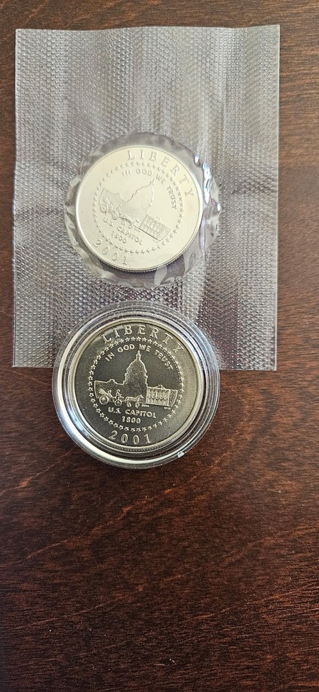 2001 US Capitol Visitor Center Commemorative Coin Program Two Coins Uncirculated