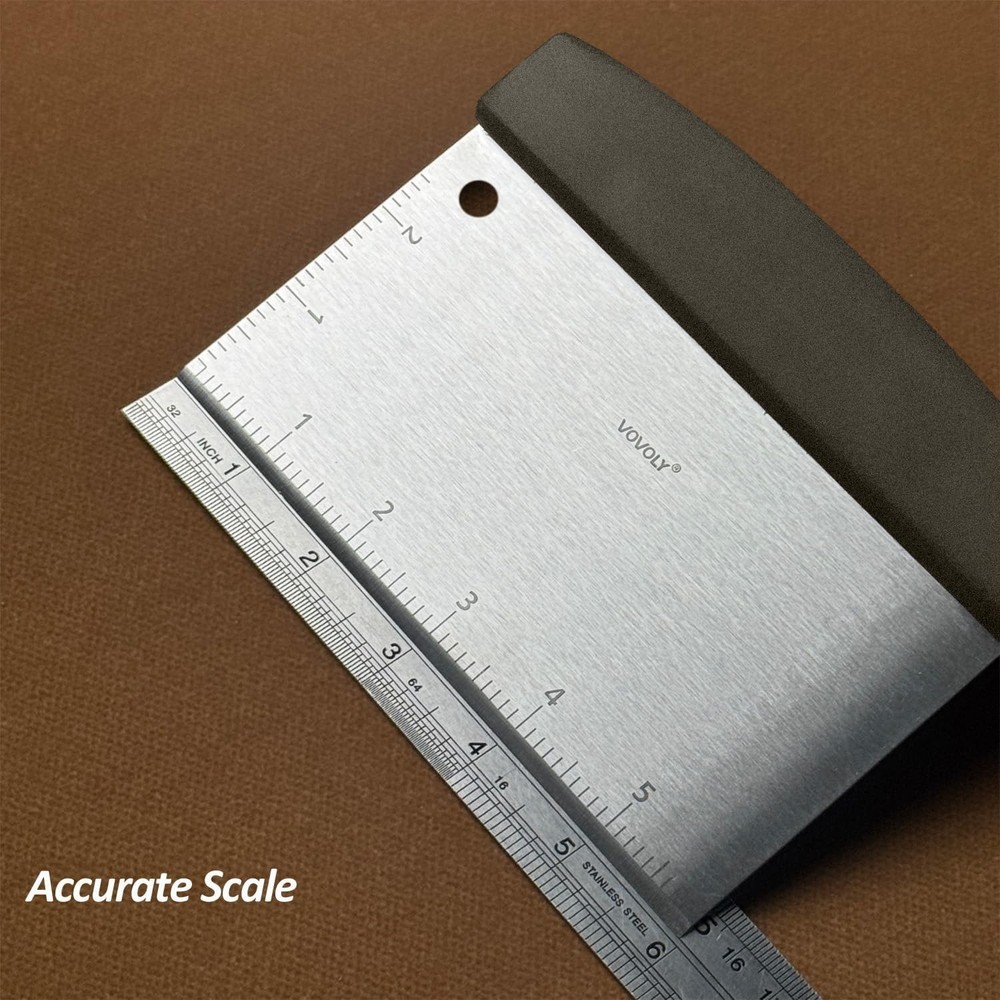 Multipurpose Bench Scraper Kitchen Utensil for Flat Top Griddle, Dough Scrape...