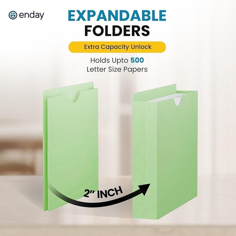Durable Expandable File Folders Color Coded Document Organizer Secure Storage US