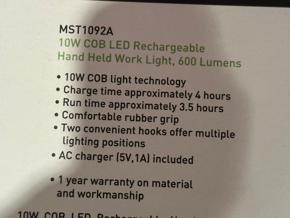 Monster LED 10W Mechanic Work Light