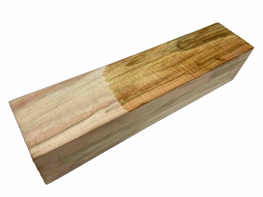 Figured Box Elder Craft blank 2" x 2" x 9-1/4” (c49) Light Flame