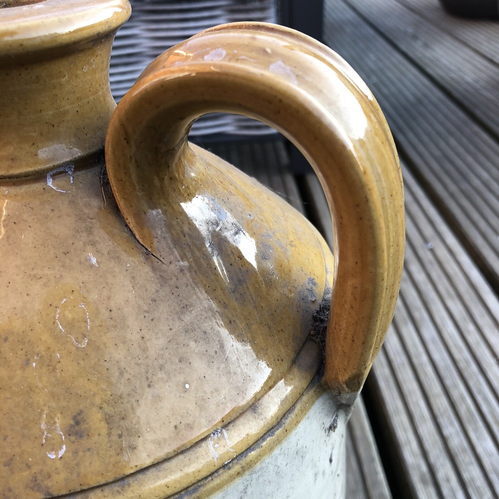 Small / Medium Vintage Stoneware Flagon Wine