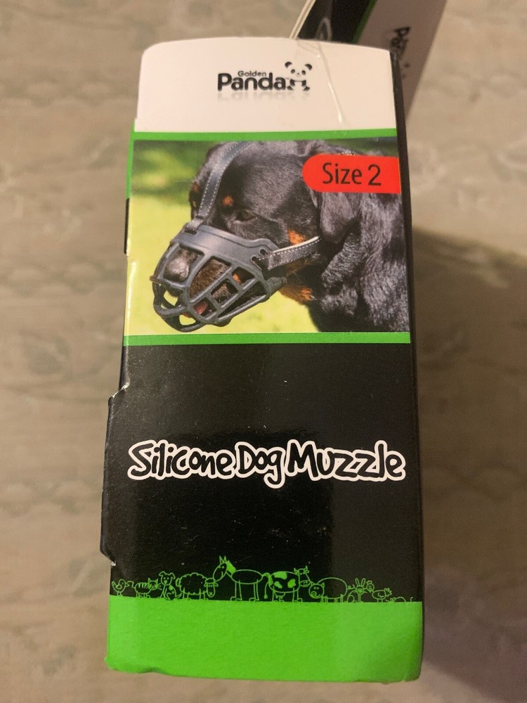 Silicone Black Dog Muzzle: Size 2 (New)