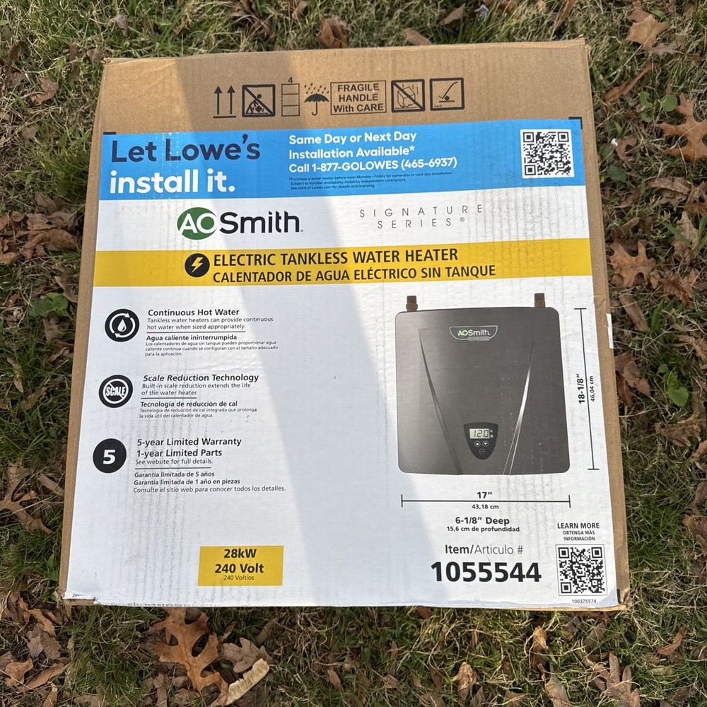 A.O. Smith Electric Tankless Water Heater-1055544