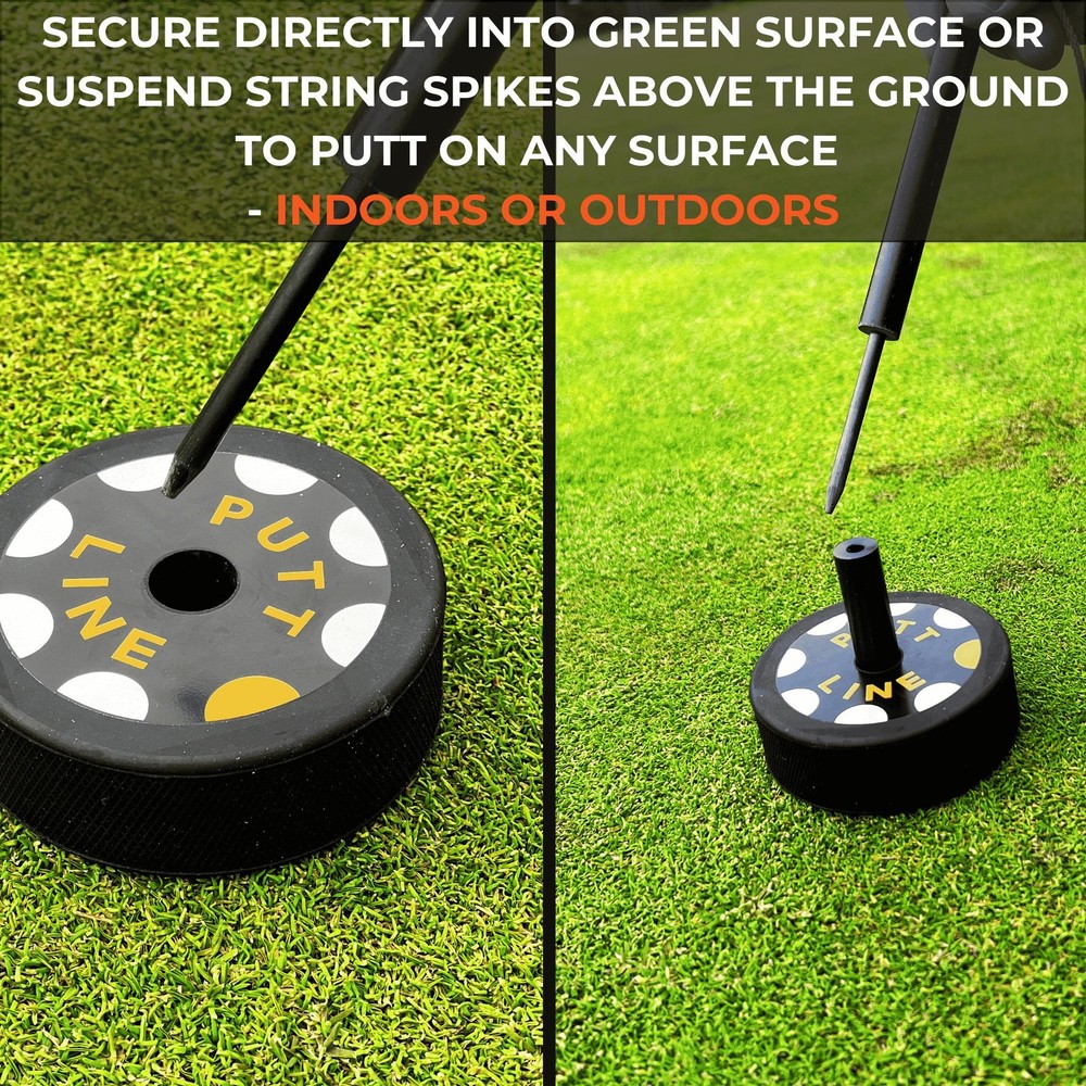Putt Line -Way Putting Alignment System - Golf Training Aid with Target Pucks...