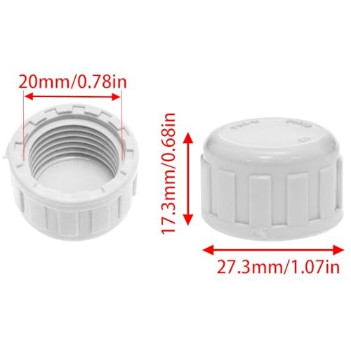 PVC Pipe End Cap 1/2-inch NPT Pipe Plug With Internal Thread Plug For White