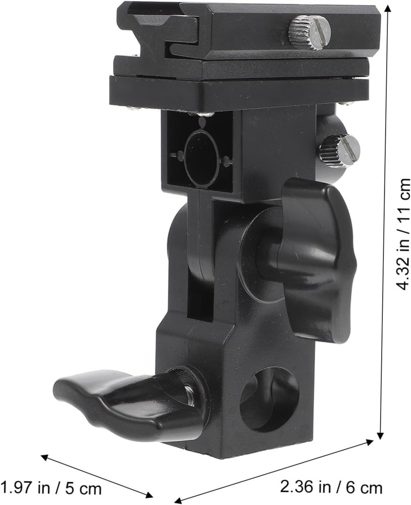 Adjustable Light Stand Adapter w/ Umbrella Holder Versatile Flash Light Bracket