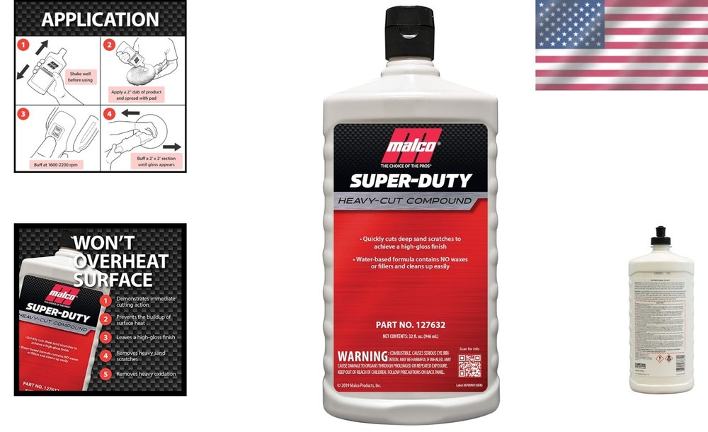 High-Performance 32 oz. Heavy Duty Compound for Professional Detailing & Buffing