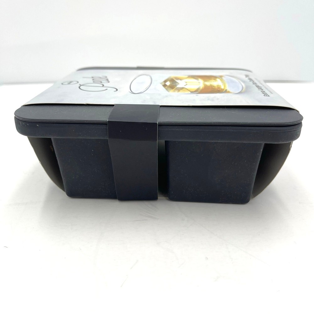 W&P Peak Extra Large Black Silicone Ice Cube Tray Barware Makes 4- 2.5" Cubes