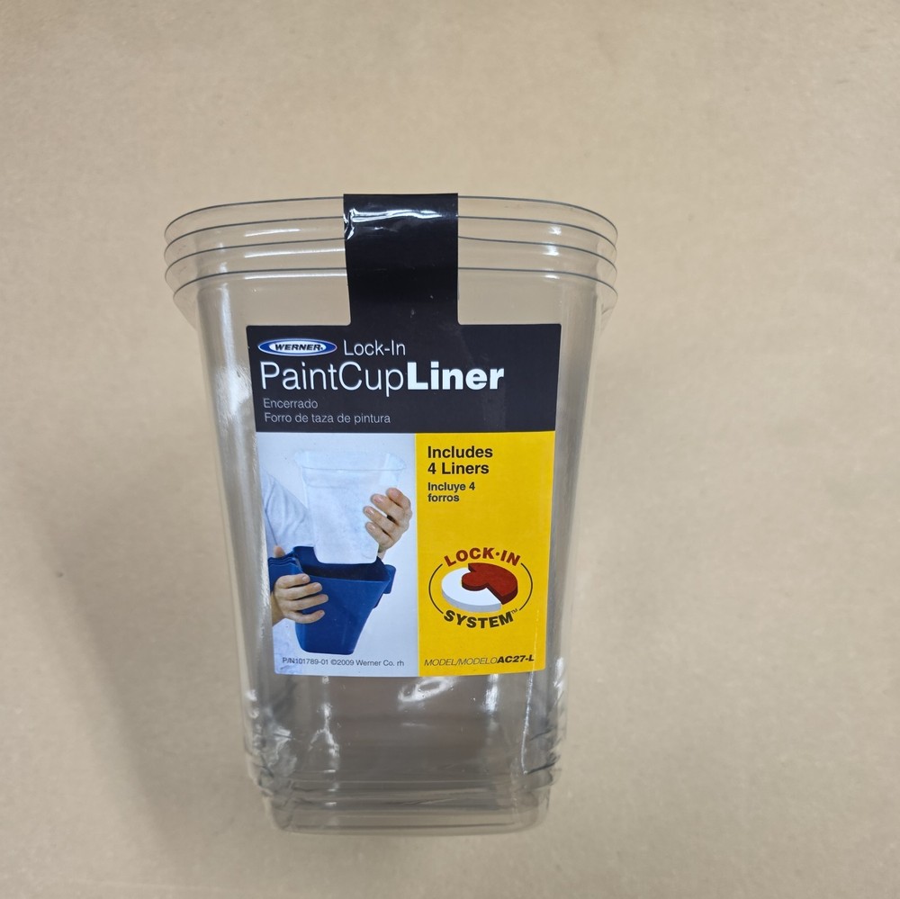 Paint Cup Lock-In Liners (4-Pack) Accessory for Werner Step Ladders