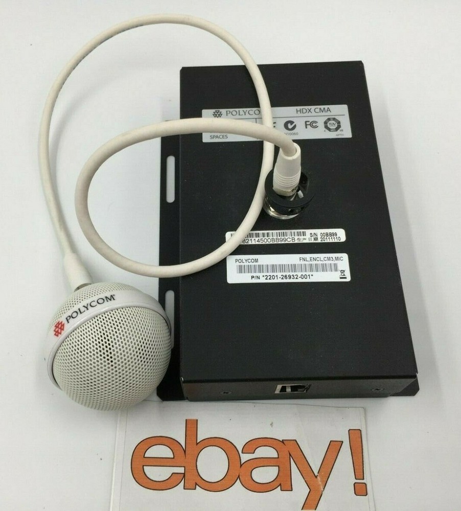 GENUINE Polycom 2201-26932-001 HDX CMA Ceiling Microphone -WHITE
