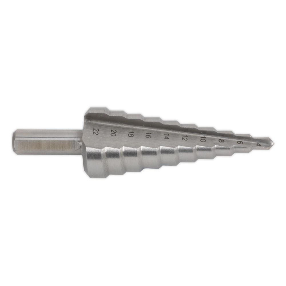 Sealey AK4744 HSS 4341 Step Drill Bit 4-22mm Double Flute