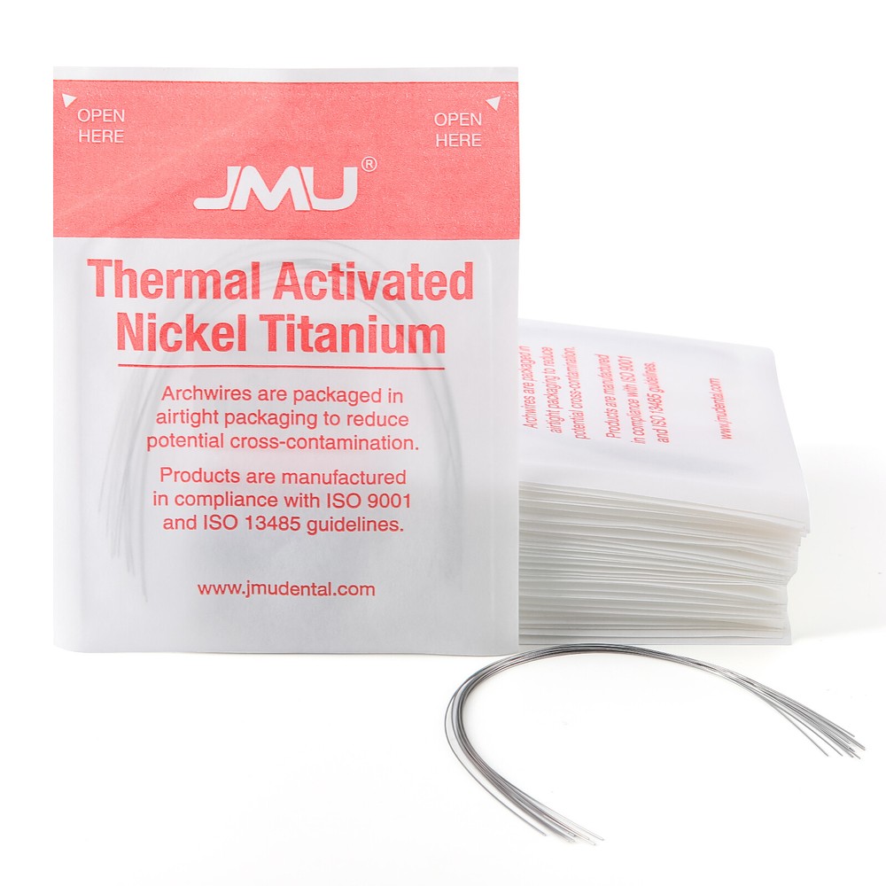 10Pks JMU Ortho NiTi Archwire Thermal Activated Ovoid Form Round/Rectangular