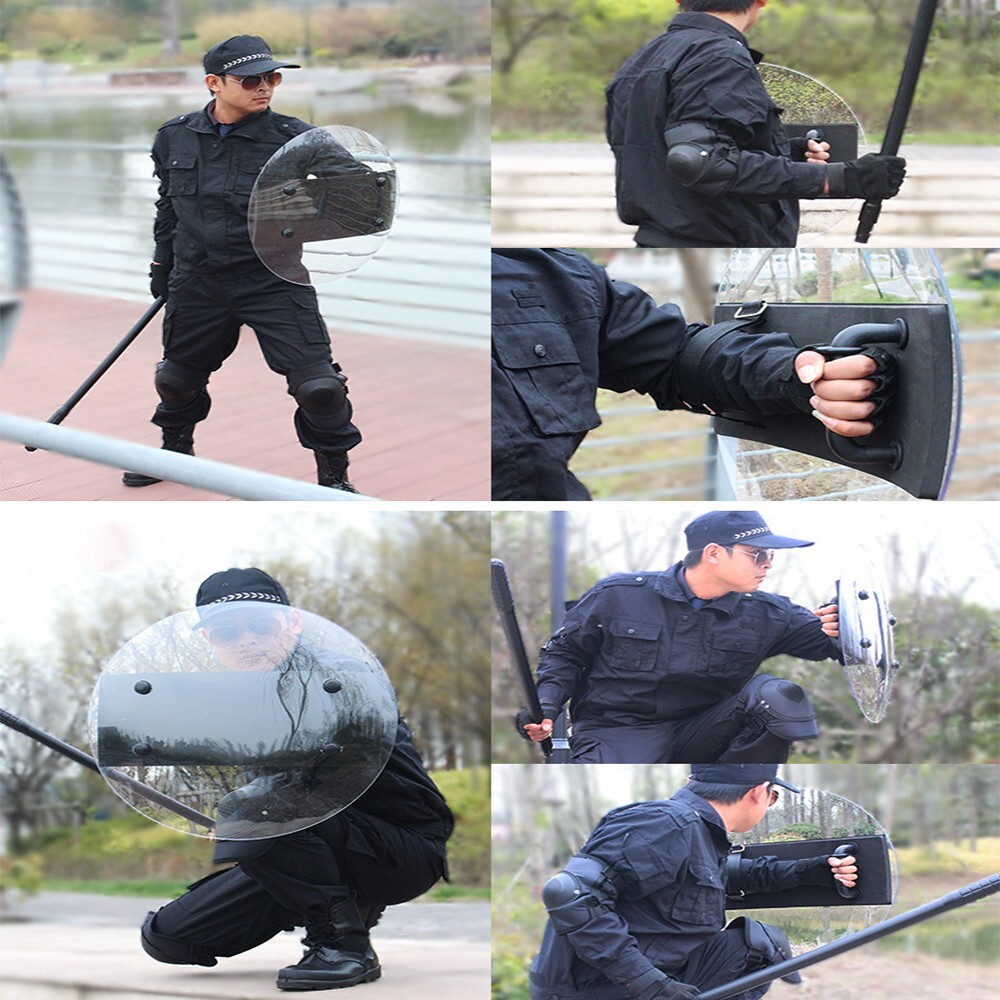 Portable Round PC Anti-Riot Shield CS Campus Security Protection