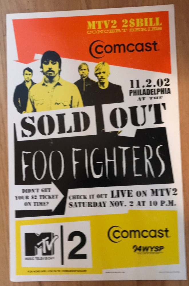 FOO FIGHTERS Poster MTV 14x22