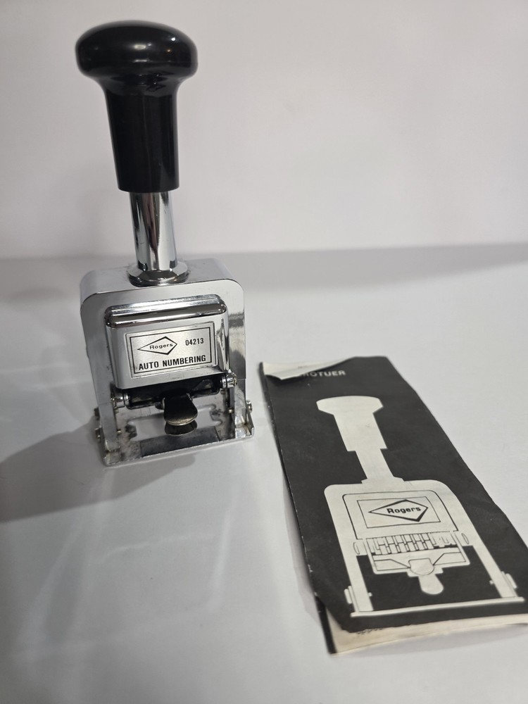 Rogers Stamp Auto Numbering Machine Model 04213