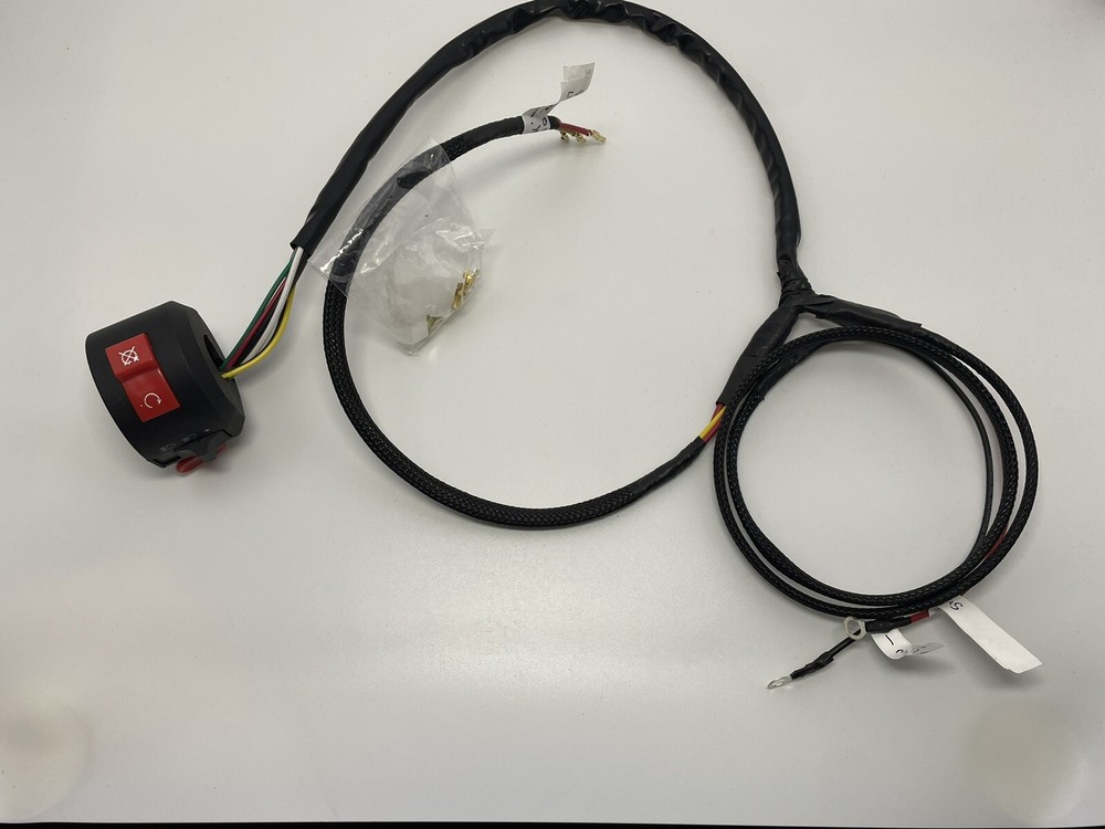 headlight wiring kit high / low beam / off handlebar switch motorcycle universal