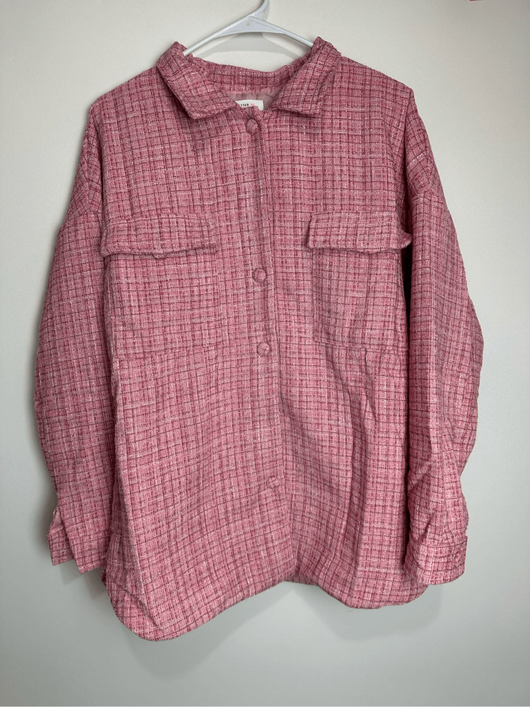 Rose Pink Tweed Short Set