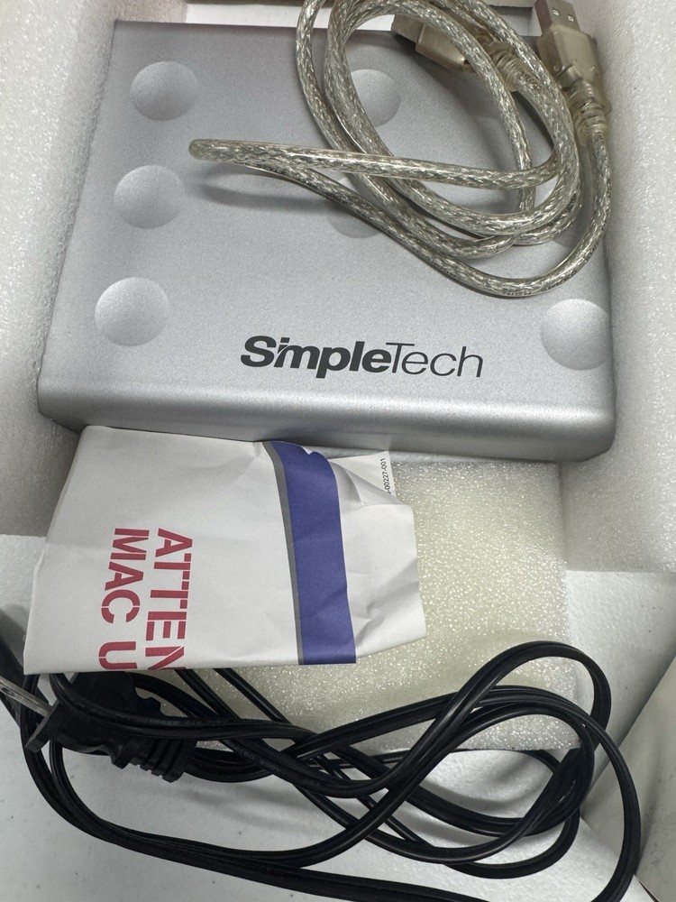 Simpletech Simple Drive External Hard Drive Storage USB 160GB Tested