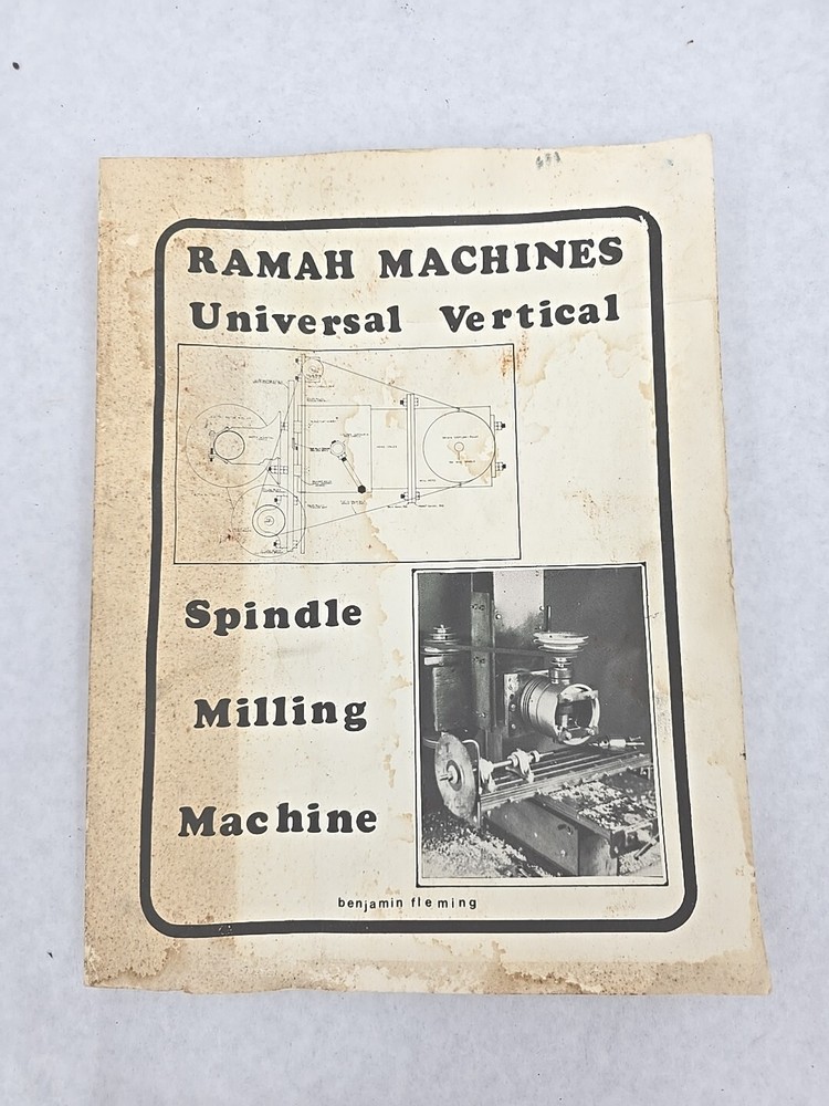 Ramah Machines Universal Vertical & Spindle Milling Machine Manual