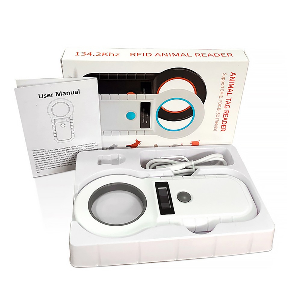 134.2kHz/125kHz FDX-B EMID Dog Cat Tag ID Reader Microchip Identification