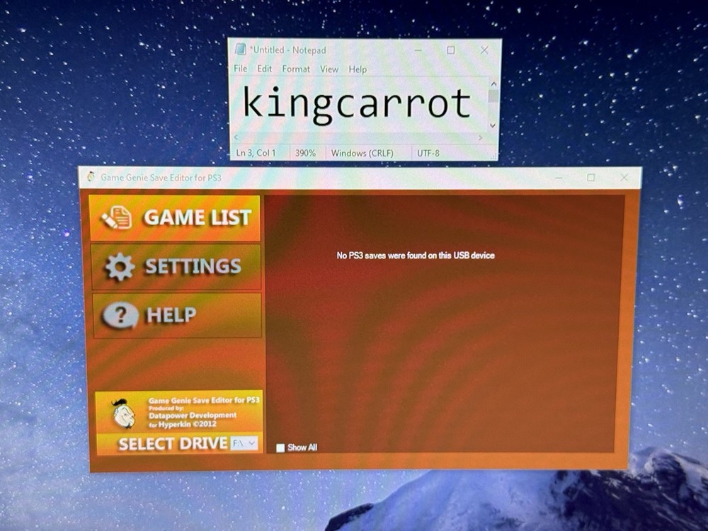 Hyperkin Game Genie: Save Editor for PS3 USB Stick