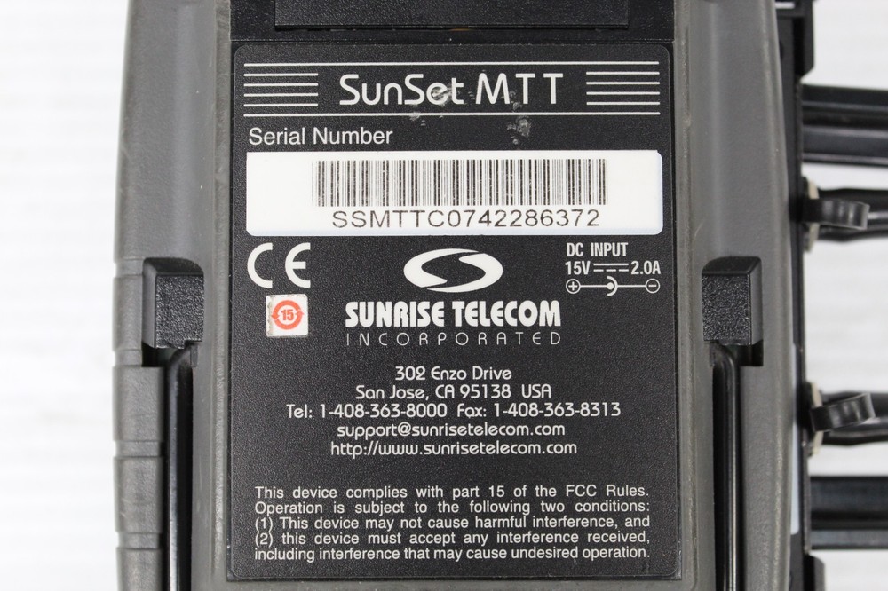 Sunrise Telecom SunSet MTT Basic Color Handheld Test Set with Bag