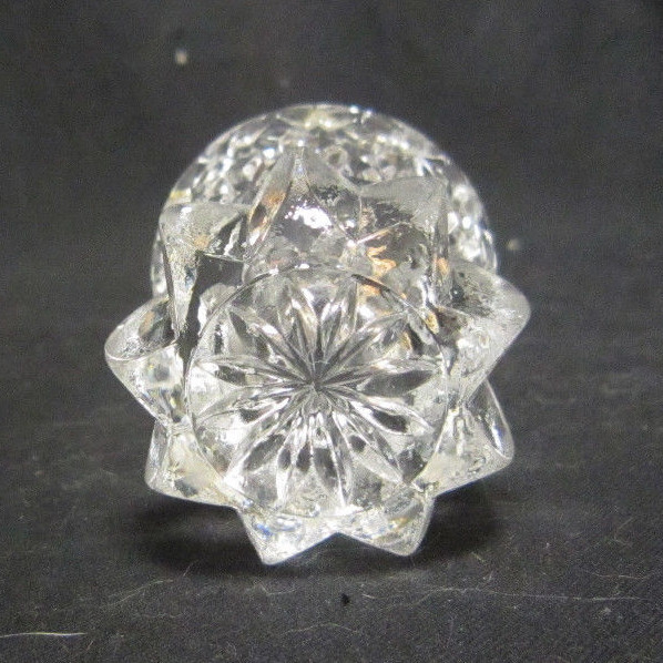 Pressed Glass Diamond Design Toothpick Holder