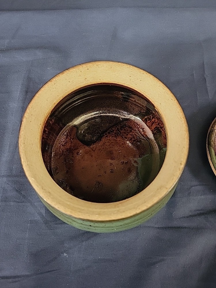 Art Pottery Jar with Lid Handmade